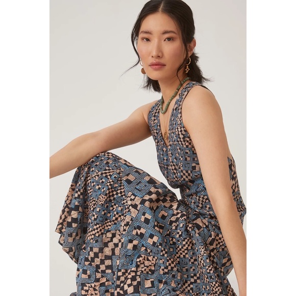 Anthropologie Let Me Be Flounced Maxi Dress - Picture 2 of 5